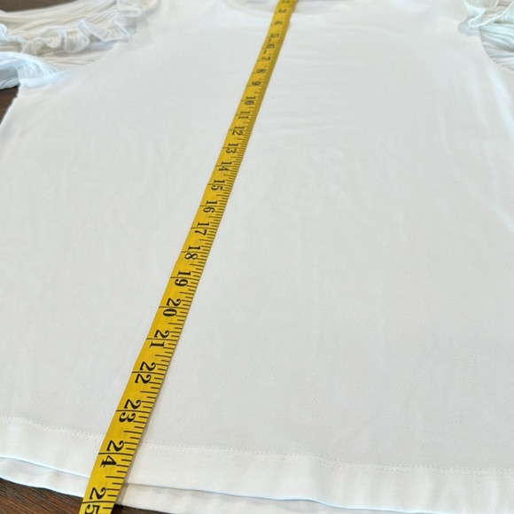 Elie Tahari Pleated Sleeve Top. Size L - Picture 9 of 10